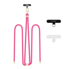 Ремінець Tech-Protect C7S Rope Crossbody Strap Hot Pink Gold (5906302375745)