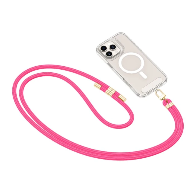 Ремінець Tech-Protect C7S Rope Crossbody Strap Hot Pink Gold (5906302375745)