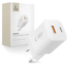 Мережевий зарядний пристрій Tech-Protect NCM33W PD/QC 33W USB-C | USB-A White (5906302375752)