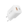Сетевое зарядное устройство Tech-Protect NCM33W PD/QC 33W USB-C | USB-A White (5906302375752)