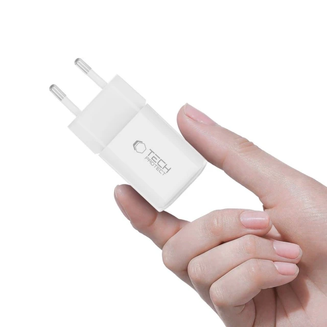 Сетевое зарядное устройство Tech-Protect NCM33W PD/QC 33W USB-C | USB-A White (5906302375752)