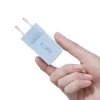 Мережевий зарядний пристрій Tech-Protect NCM33W PD/QC 33W USB-C | USB-A Baby Blue (5906302375769)