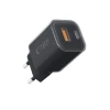 Мережевий зарядний пристрій Tech-Protect NCM33W PD/QC 33W USB-C | USB-A Black (5906302375783)