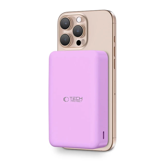 Портативний зарядний пристрій Tech-Protect PB12 LifeMag 20000 mAh Lilac with MagSafe (5906302375813)