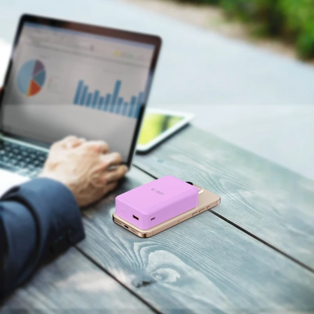 Портативний зарядний пристрій Tech-Protect PB12 LifeMag 20000 mAh Lilac with MagSafe (5906302375813)