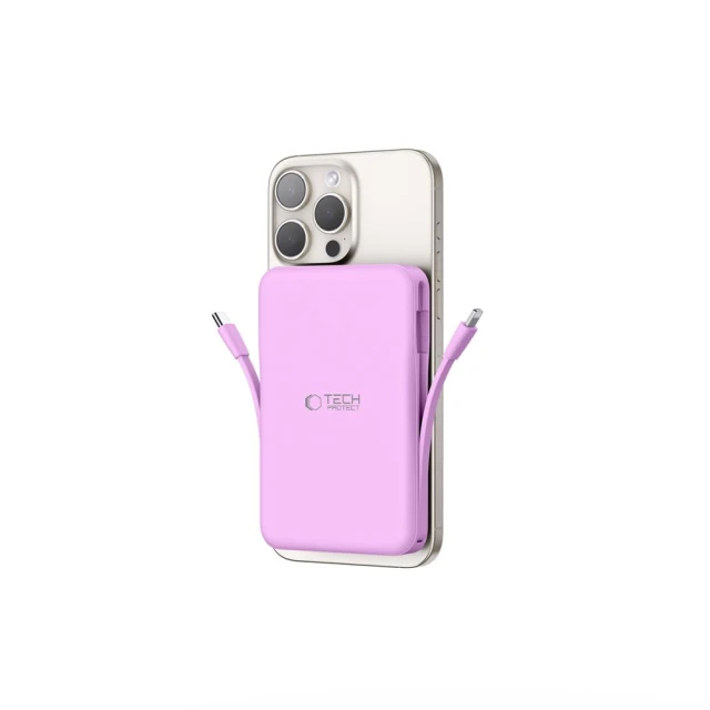 Портативний зарядний пристрій Tech-Protect PB31 LifeMag 10000mAh Lavender with MagSafe (5906302375820)