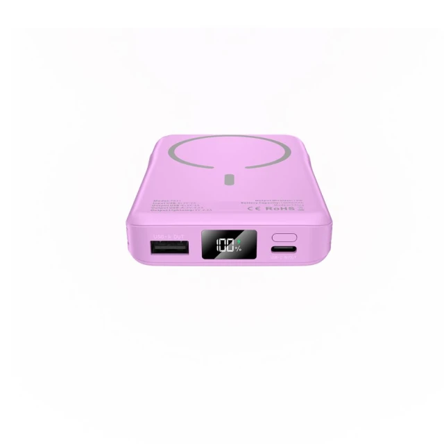 Портативний зарядний пристрій Tech-Protect PB31 LifeMag 10000mAh Lavender with MagSafe (5906302375820)