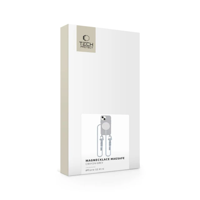 Чохол Tech-Protect MagNecklace для iPhone 13 mini Crayon Grey with MagSafe (5906302376117)