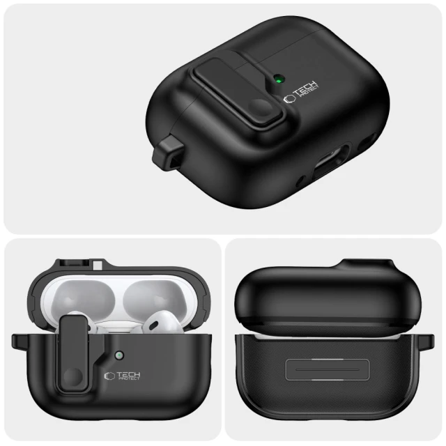 Чохол для навушників Tech-Protect Slim Hook для AirPods Pro 2 | 1 Black (5906302376261)