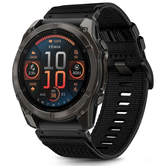 Ремінець Tech-Protect Nylon Classic для Garmin Fenix 5X/5X Plus/6X/6X Pro/7X/8 (51mm) Black (5906302376735)