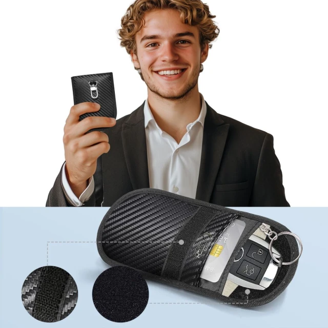 Чохол-блокування RFID сигналів Tech-Protect KLR100 Carbon (5906302376995)