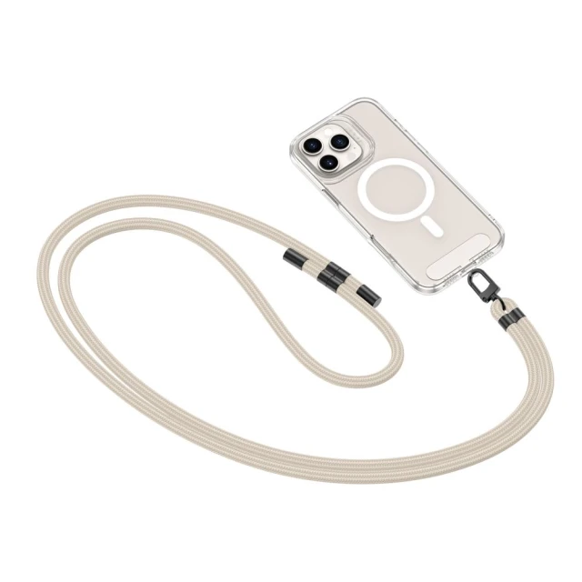 Ремінець Tech-Protect C7S Rope Crossbody Strap Taupe Black (5906302377305)