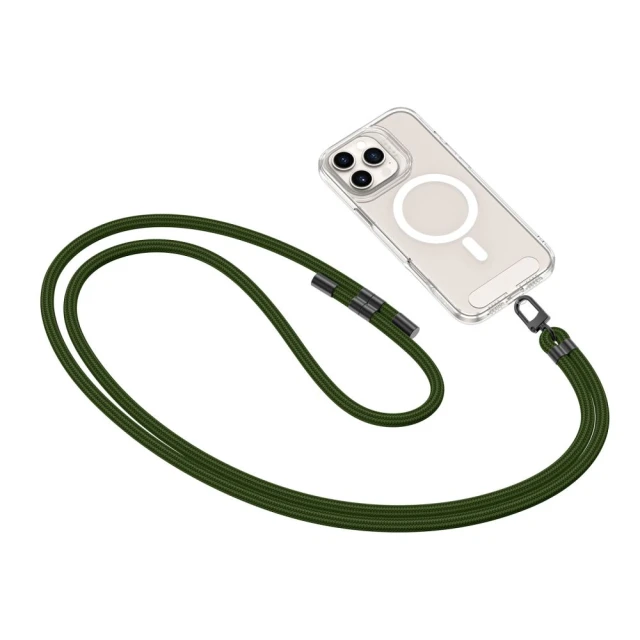 Ремінець Tech-Protect C7S Rope Crossbody Strap Hunter Green Black (5906302377312)