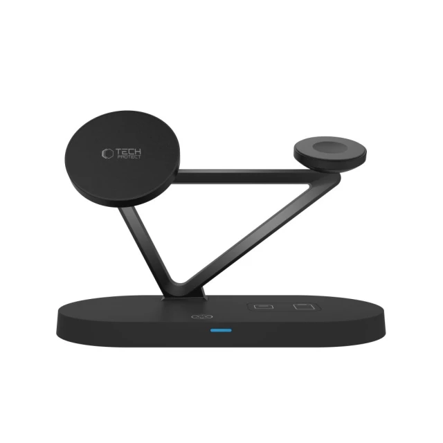 Бездротовий зарядний пристрій Tech-Protect A41 15W 3-in-1 Black with MagSafe (5906302380152)