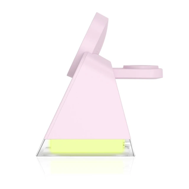 Бездротовий зарядний пристрій Tech-Protect A43 3-in-1 15W Baby Pink with MagSafe (5906302380190)
