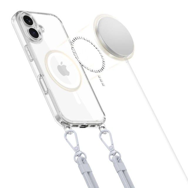 Чохол Tech-Protect Flexair Chain для iPhone 16 Grey Pink with MagSafe (5906302380206)