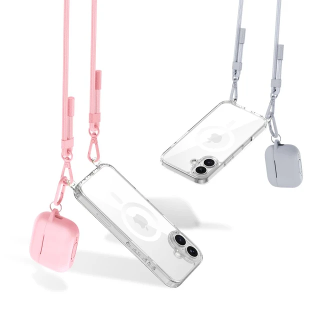 Чохол Tech-Protect Flexair Chain для iPhone 16 Grey Pink with MagSafe (5906302380206)