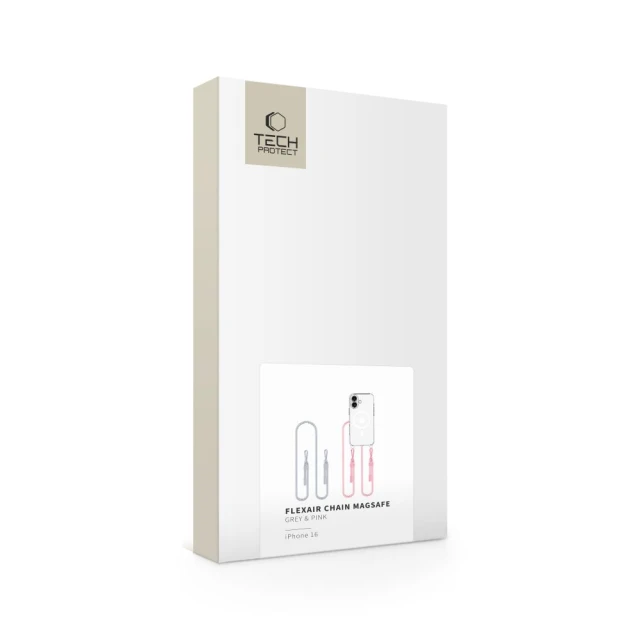 Чохол Tech-Protect Flexair Chain для iPhone 16 Grey Pink with MagSafe (5906302380206)