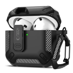 Чохол для навушників Tech-Protect Carbonox для AirPods 4 Black (5906302380312)