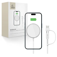 Бездротовий зарядний пристрій Tech-Protect A44 15W White with MagSafe (5906302380329)