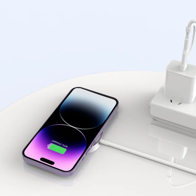 Бездротовий зарядний пристрій Tech-Protect A44 15W White with MagSafe (5906302380329)