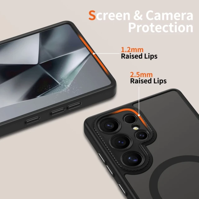 Чохол Tech-Protect MagCam для Samsung Galaxy S25 Ultra (S938) Matte Black with MagSafe (5906302380343)