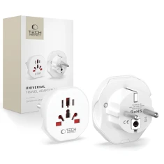 Перехідник мережевий Tech-Protect Universal Travel Adapter White (5906302380459)