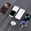 Портативний зарядний пристрій Tech-Protect PB01 10000 mAh 22.5W with USB-A to USB-C Cable 0.5 m White (5906302380497)