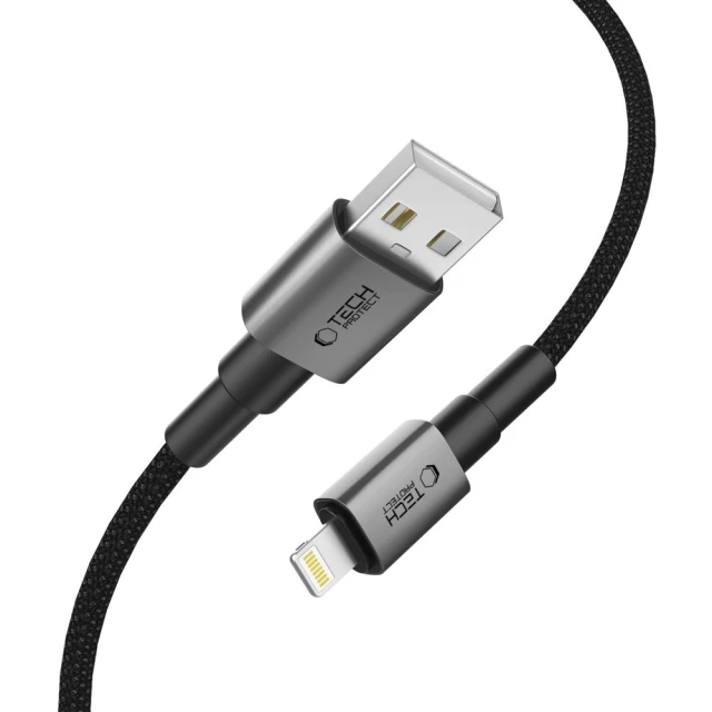 Кабель Tech-Protect Ultraboost DNA USB-A to Lightning 15W 1 m Iron Grey (5906302380855)