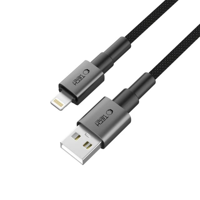 Кабель Tech-Protect Ultraboost DNA USB-A to Lightning 15W 2 m Iron Grey (5906302380862)