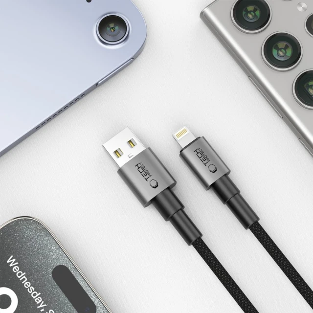 Кабель Tech-Protect Ultraboost DNA USB-A to Lightning 15W 2 m Iron Grey (5906302380862)
