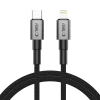 Кабель Tech-Protect Ultraboost DNA USB-C to Lightning 27W 1 m Iron Grey (5906302380879)