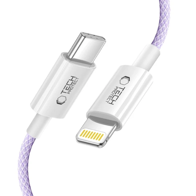 Кабель Tech-Protect Ultraboost Lite USB-C to Lightning 27W 1 m Mauve (5906302380930)