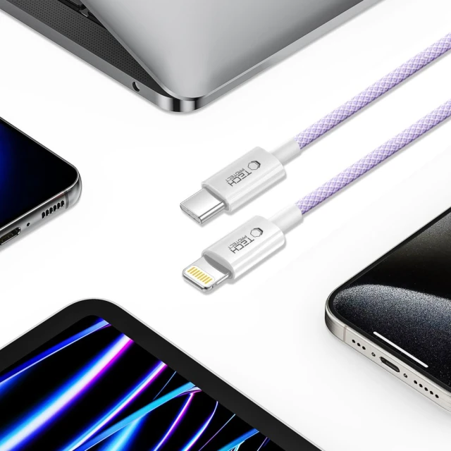 Кабель Tech-Protect Ultraboost Lite USB-C to Lightning 27W 1 m Mauve (5906302380930)