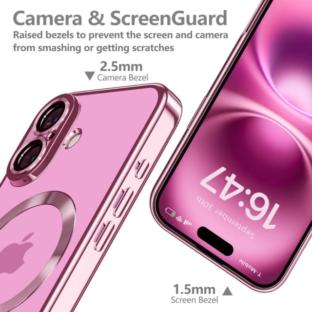 Чохол Tech-Protect MagFlex для iPhone 16 Shiny Rose with MagSafe (5906302380978)