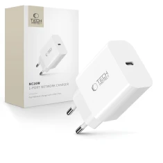 Мережевий зарядний пристрій Tech-Protect NC20W PD 20W USB-C White (5906302380985)