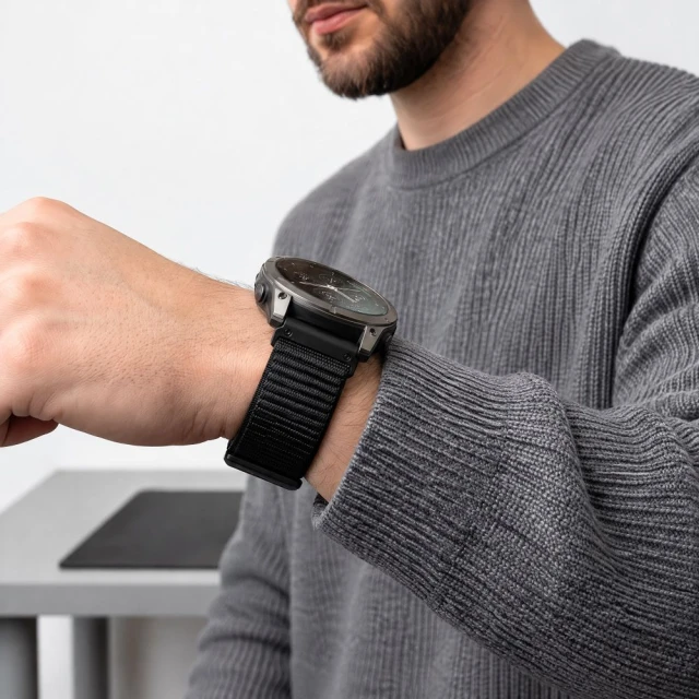 Ремінець Tech-Protect Nylonloop для Garmin Fenix 5 | 6 | 6 Pro | 7 | 8 | 8 Pro | 9 | 9 Pro 47 мм Black (5906302388257)