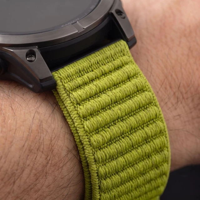 Ремінець Tech-Protect Nylonloop для Garmin Fenix 5 | 6 | 6 Pro | 7 | 8 | 8 Pro | 9 | 9 Pro 47 мм Electric Lime (5906302388271)