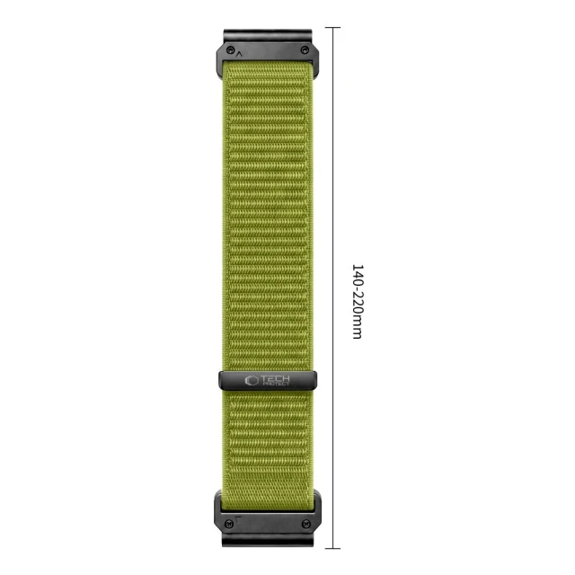 Ремінець Tech-Protect Nylonloop для Garmin Fenix 5 | 6 | 6 Pro | 7 | 8 | 8 Pro | 9 | 9 Pro 47 мм Electric Lime (5906302388271)