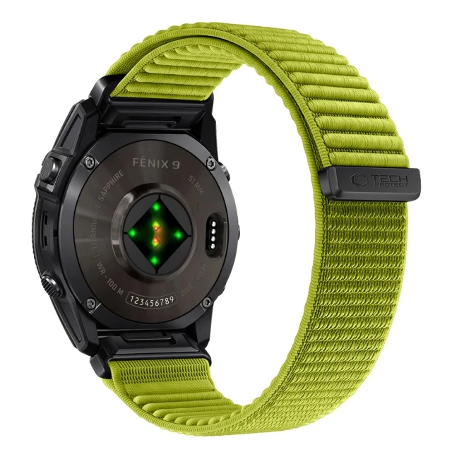 Ремінець Tech-Protect Nylonloop для Garmin Fenix 9 Pro | 9 | 8 Pro | 8 | 7X | 6X Pro | 6X | 5X Plus | 5X 51 mm Green (5906302388325)