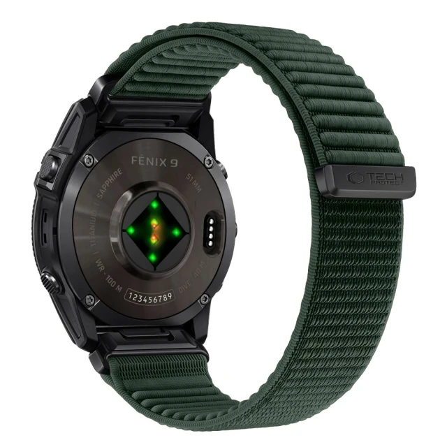 Ремінець Tech-Protect Nylonloop для Garmin Fenix 9 Pro | 9 | 8 Pro | 8 | 7X | 6X Pro | 6X | 5X Plus | 5X 51 mm Green (5906302388332)