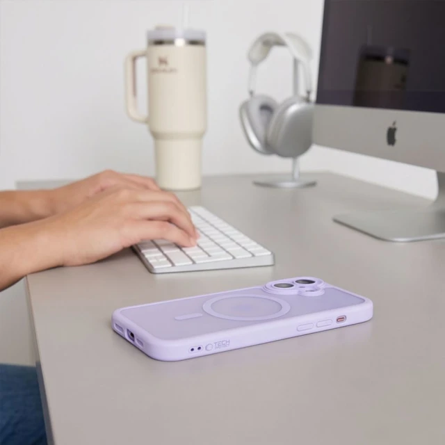 Чехол Tech-Protect MagPeak для iPhone 17 Matte Lavender (5906302388363)