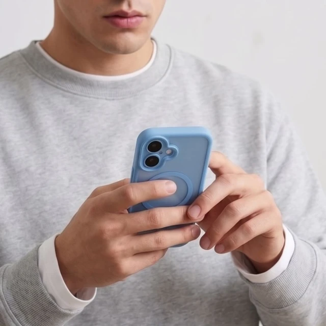Чохол Tech-Protect MagPeak CC для iPhone 17 Matte Mist Blue (5906302388387)