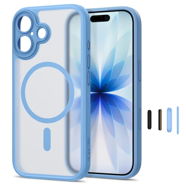 Чохол Tech-Protect MagPeak CC для iPhone 17 Matte Mist Blue (5906302388387)