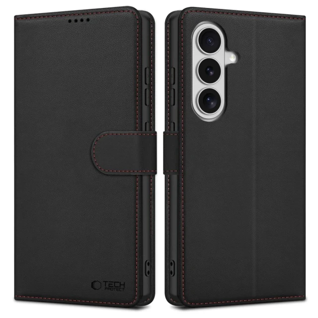 Чохол Tech-Protect Wallet для Samsung Galaxy S26 Black/Red (5906302390403)