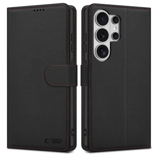 Чохол Tech-Protect Wallet для Samsung Galaxy S26 Ultra Black/Red (5906302390410)