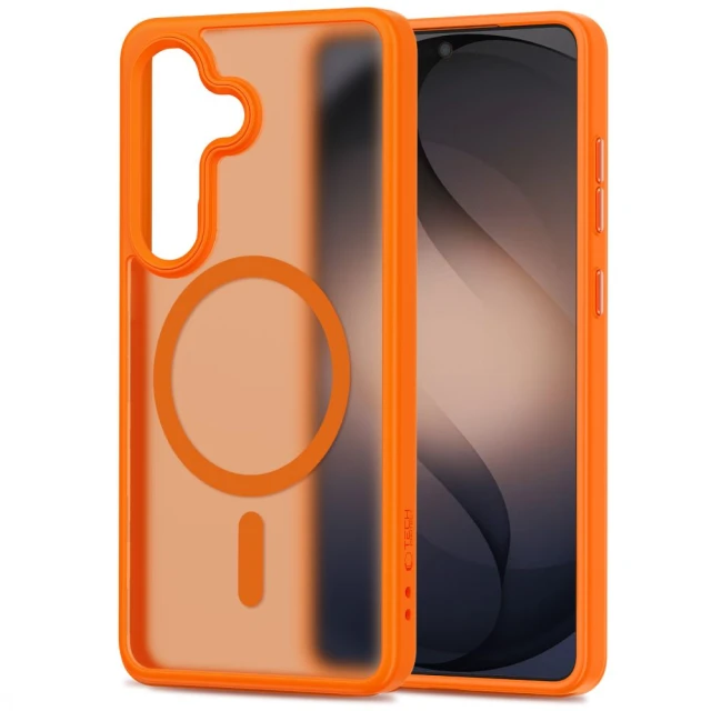 Чохол Tech-Protect MagMat для Samsung Galaxy S26 Matte Orange with MagSafe (5906302390748)