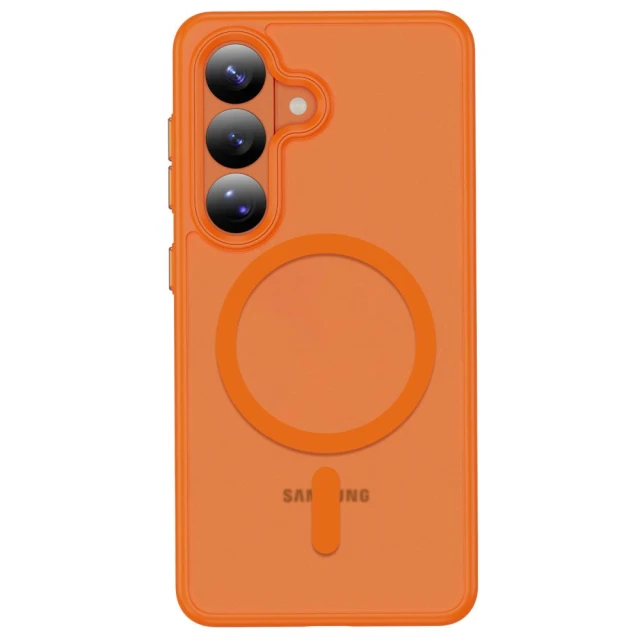 Чохол Tech-Protect MagMat для Samsung Galaxy S26 Matte Orange with MagSafe (5906302390748)
