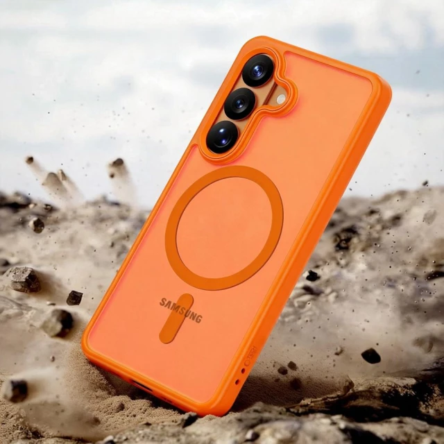 Чохол Tech-Protect MagMat для Samsung Galaxy S26 Matte Orange with MagSafe (5906302390748)