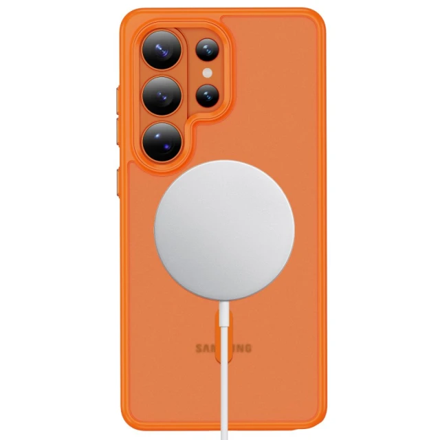 Чохол Tech-Protect MagMat для Samsung Galaxy S26 Ultra Matte Orange with MagSafe (5906302390762)